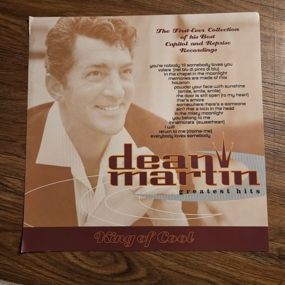 Dean Martin Greatest Hits: King Of‎ Cool 1998 Promo Flat Album Poster 12x12 D/S